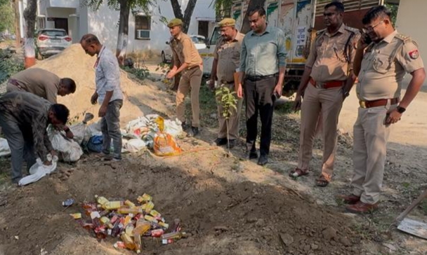 ऑपरेशन क्लीन के तहत 455 लीटर अवैध शराब का निस्तारण