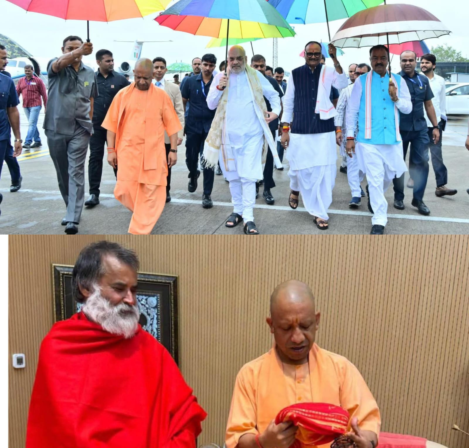 मुख्यमंत्री योगी से पूज्य संत नारद जी ने की मुलाकात, फिर शुरू हुई भाजपा कार्यसमिति की बैठक