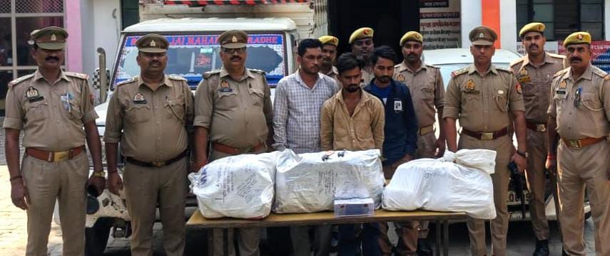 38 किलो गांजे संग तीन तस्कर गिरफ्तार  शाहिद वारसी