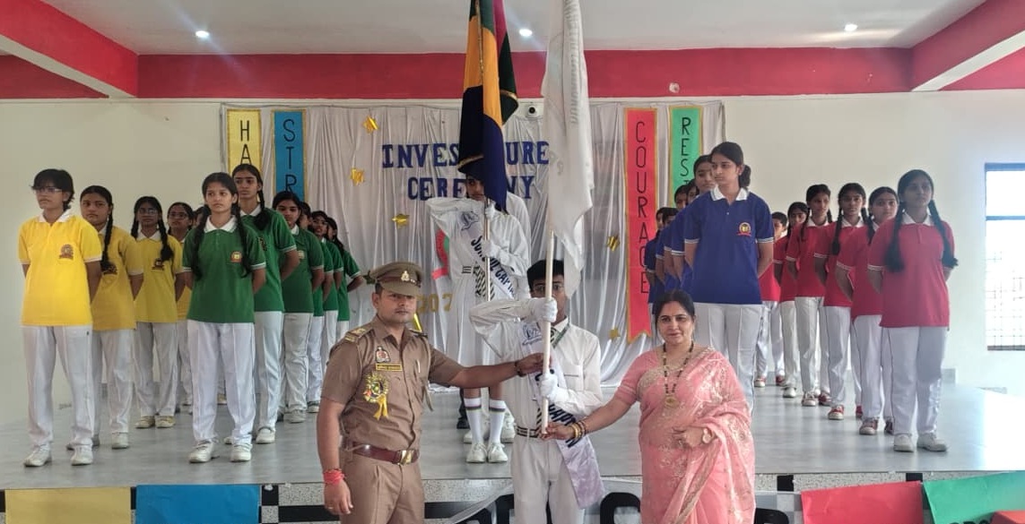 दुर्गावती इंटरनेशनल स्कूल एंड कॉलेज में भव्य इन्वेस्टिचर सेरेमनी का आयोजन