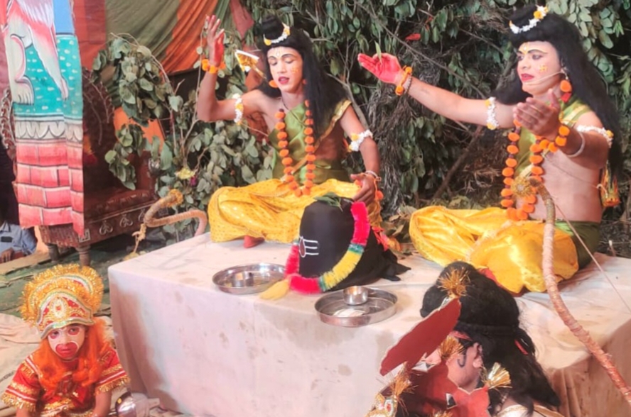 विभीषण शरणागति और रामेश्वर पूजन की लीला का मंचन