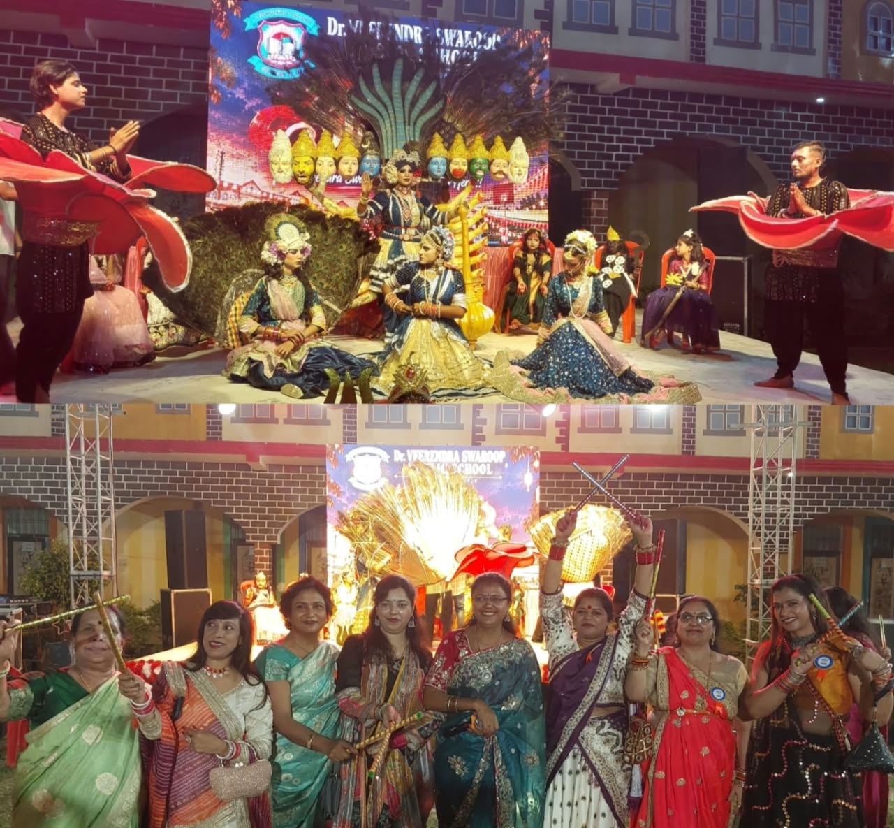 गरबा-डांडिया की धुन पर महिलाओं ने जमकर किया नृत्य