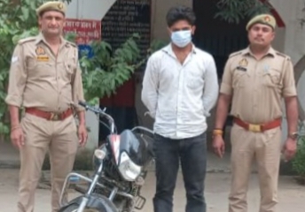 थाना गंगोह पुलिस ने बाइक चोरी का किया खुलासा, एक शातिर गिरफ्तार, चोरी की बाइक बरामद