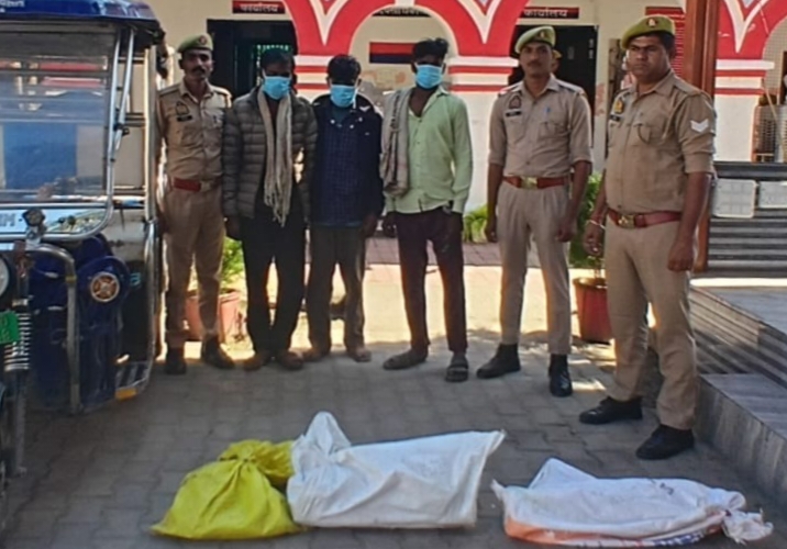 स्टोन क्रेशर में चोरी का खुलासा, 3 शातिर चोर गिरफ्तार