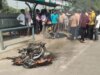 बोलेरो और बाइक कि भीषण टक्कर से महिला कि मौत