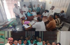 खाद्य सुरक्षा अधिकारी की कार्य शैली से नाराज़ व्यापारियों ने सौंपा ज्ञापन