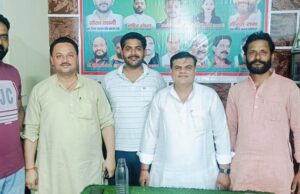 नागल के जिला कार्यालय पहुंचे भाकियू (तोमर) के राष्ट्रीय अध्यक्ष चौधरी संजीव तोमर