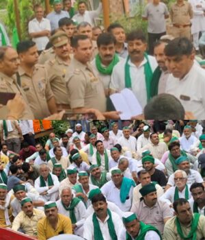 छुटमलपुर सहारनपुर थाना फतेहपुर में किसानों ने किया धरना प्रदर्शन