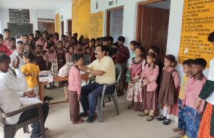विशम्भरपुर में 86 बच्चों का हुआ स्वास्थ्य परीक्षण,स्वास्थ्य संबंधित दी जानकारियां