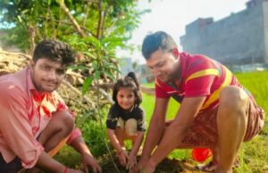लाडली तन्वी के जन्मोत्सव पर हुआ पौधरोपण