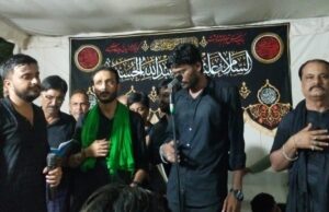 इमाम ज़ैनुल आब्दीन की शहादत पर निकला ताबूत, लब्बैक या हुसैन से गुलज़ार रहा मंडवा सादात