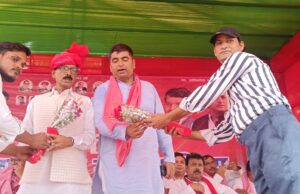 आरक्षण दिवस एवं संविधान मानस्तंभ स्थापना दिवस पर विशाल जनसभा