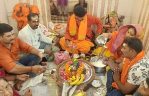 सामाजिक समरसता का उदाहरण बना भाजपा का सामूहिक रुद्राभिषेक कार्यक्रम