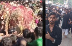 नम आंखों से अक़ीदतमन्दों ने दफ्न किए ताज़िया अलम ताबूत झूला व ज़ुलजनाह पर चढ़े फूल