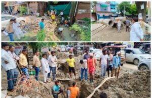 डेरवा बाजार में नाले की जेसीबी से सफाई, वर्षों बाद पानी का रास्ता हुआ सुगम