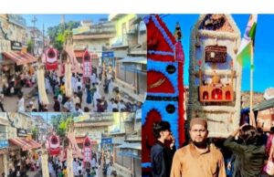 चेहल्लुम के जुलूस में बीबी सकीना की सिसकियों को याद कर रोया हर अज़ादार