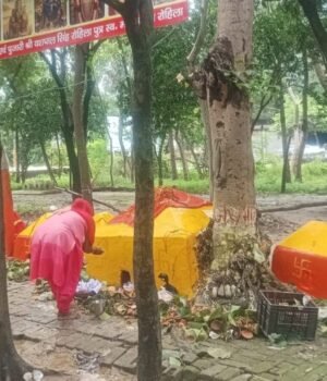महिलाओ ने बच्चों की दीर्घायु के लिए किया शीतला माता का पूजन