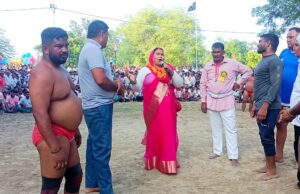 ऐतिहासिक दंगल में पहुंची हेमलता पटेल, हुआ स्वागत