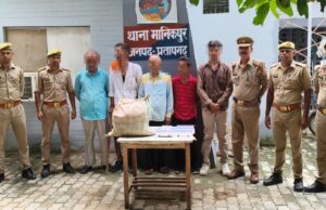 7 किलो 175 ग्राम गांजा, 36 ग्राम स्मैक, 16 ग्राम चरस के साथ पांच अभियुक्त गिरफ्तार