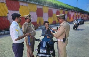 यातायात स्पीड रडार चेकिंग अभियान चलाकर किये गये चालान:प्रभारी सूबेदार सिंह