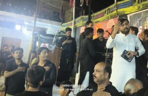 शिया जामा मस्जिद से निकले अठ्ठारह औलादे अबु तालिब के शबी-ए-ताबूत