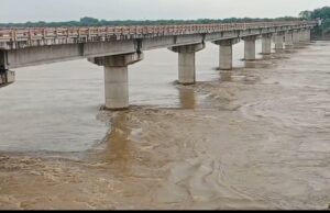 जमुना का जलस्तर बढ़ा, कोटा बैराज से छोड़ा गया पानी