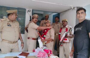 सेवा निवृत्त होमगार्ड का आयोजित किया गया सम्मान समारोह