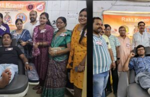 बरनवाल समाज की महिलाओं ने रक्तदान शिविर में बढ़-चढ़कर लिया हिस्सा