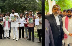 प्रयागराज विकास प्राधिकरण बना भ्रष्टाचार का हब फर्जी भुगतान को लेकर छात्रों ने किया मंडलायुक्त का घेराव