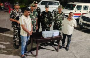 बढ़नी में एसएसबी ने 40 लाख कैश के साथ 2 लोगों को दबोचा, कार भी जब्त