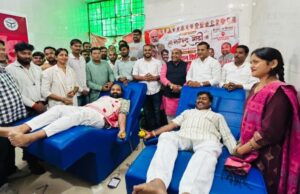 प्रधानमंत्री नरेंद्र मोदी के 75वें जन्मदिन पर भाजपा युवा मोर्चा ने किया विशाल रक्तदान शिविर का आयोजन