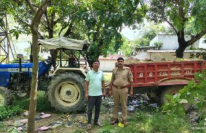 ढेबरुआ थाना क्षेत्र में अवैध मिट्टी खनन पर चला प्रशासन का चाबुक, ट्रैक्टर-ट्रॉली जब्त