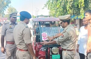 ढेबरुआ चौराहे पर मिशन शक्ति अभियान का प्रचार-प्रसार
