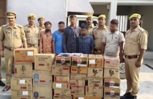 कम्पोजिट शाप अंग्रेजी शराब एवं बीयर की दुकान में चोरी करने वाले 5 धराएं