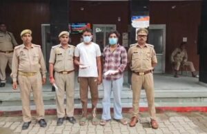 2 शातिर अभियुक्त गिरफ्तार, कब्जे से 1 तमंचा 1 जिन्दा कारतूस .315 बोर व 1 अवैध चाकू बरामद