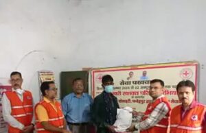 सेवा पखवाड़ा के तहत टीबी मरीजों को मिली पोषण सामग्री