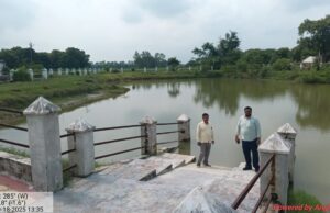 बीडीओ ने गलगली में खेलमैदान अमृत सरोवर का किया निरीक्षण: