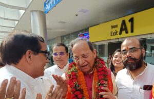राज्यसभा सांसद का हुआ भव्य स्वागत
