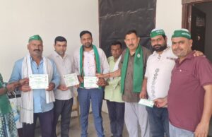 प्रदेश प्रभारी रविंद्र त्यागी की मेहनत से भाकियू महाशक्ति को नागल क्षेत्र में मिली बड़ी सफलता