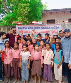 प्राथमिक स्तर की खो खो प्रतियोगिता बीआरसी प्रांगण में आयोजित की गयी