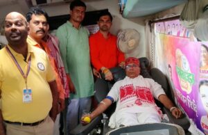 सेवा पखवाड़ा के तहत रक्तदान शिविर का आयोजन