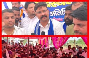 मनोहरपुर रेस्ट एरिया में आजाद समाज पार्टी के, सदस्यता ग्रहण समारोह में उमडी भीड़