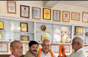 अंतरराष्ट्रीय कांफ्रेंस से लौटे सार्जेन्ट अभिमन्यु पाण्डेय ”मन्नू” का स्वागत