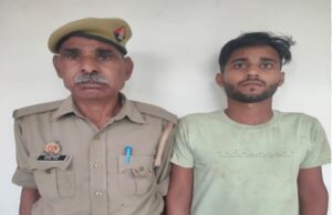 पुलिस ने एक नफर अभियुक्त को गिरफ्तार कर कब्जे से, 23 अदद नाजायज देशी शराब क्वार्टर किया बरामद