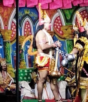 हनुमान जी के द्वारा लंका दहन का रोमांचित दृश्य पर गूंजा श्रीराम जयघोष