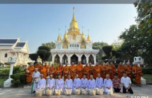 बुद्ध वंदना के साथ धम्म चारिका कर भिक्षुओं ने की विश्व कल्याण की कामना