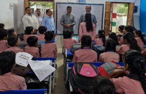 बी ई ओ ने परखी मॉडल स्कूल की गुणवत्ता : मिला सब कुछ ओके