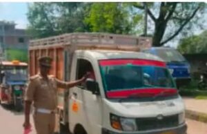 बिना फिटनेस, नंबर प्लेट और अवैध पार्किंग पर पुलिस की सख्त कार्रवाई