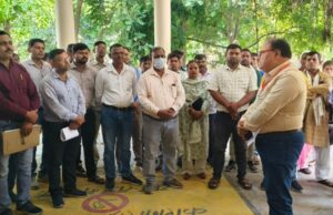 सीएमओ ने शपथ दिलाकर तम्बाकू मुक्त अभियान का किया शुभारंभ