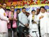 संकटमोचन हनुमान मंदिर टेकी पट्टी के स्थापना दिवस पर जुटे श्रद्धालु